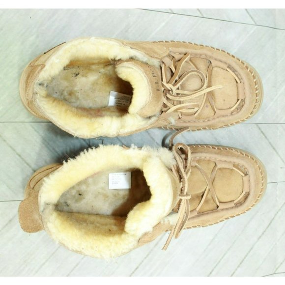 LL Bean Brown Suede Lace Up Wicked Good Ankle Chukka Boots Size 11 M - Picture 7 of 9